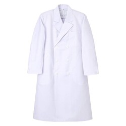 男子ダブル診察衣 Sサイズ ホワイト NP-100