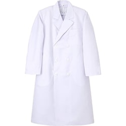 男子シングル診察衣 Sサイズ ホワイト NP-110