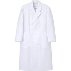 男子ダブル診察衣 Mサイズ ホワイト HK-10