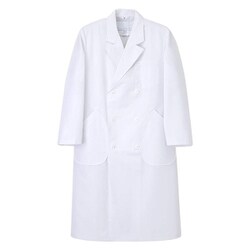 男子ダブル診察衣 Lサイズ ホワイト HK-10