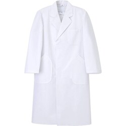 男子シングル診察衣 Mサイズ ホワイト HK-11