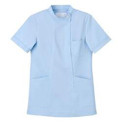 看護衣上衣半袖 サックス Mサイズ HS-952