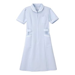 看護衣半袖 ブルー Lサイズ MI-4637