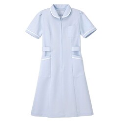 看護衣半袖 ブルー LLサイズ MI-4637