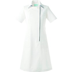 ワンピース半袖 S ホワイト×ネイビー 031-28