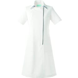 ワンピース半袖 LL ホワイト×ネイビー 031-28