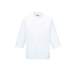 コックシャツ七分袖 SS ホワイト APK210-10