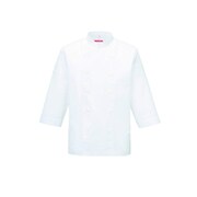 コックシャツ七分袖 SS ホワイト APK210-10
