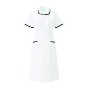 ワンピース半袖 M ホワイト×ネイビー 021-28