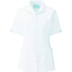 レディスジャケット半袖 S ホワイト×ホワイト 101-20