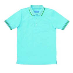 ライン入りポロシャツ 3L サックス 236-01