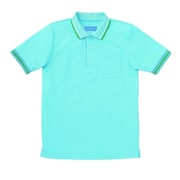 ライン入りポロシャツ 3L サックス 236-01