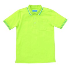 ライン入りポロシャツ 4L イエローグリーン 236-06