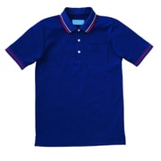 ライン入りポロシャツ L ネイビー 236-08