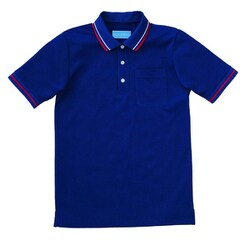 ライン入りポロシャツ 4L ネイビー 236-08