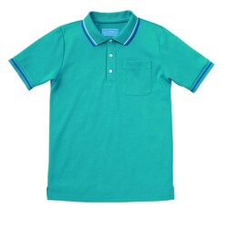 ライン入りポロシャツ 3L ブルーグリーン 236-22