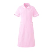 ワンピース半袖 L ピンク×ホワイト 021-24