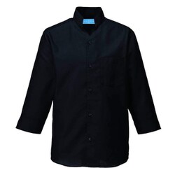 シャツ（七分袖男女兼用） SS ブラック 626-05