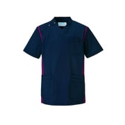 男女兼用スクラブ SS ネイビー×ワイン 971-48