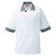 兼用コックシャツ五分袖 SS ブラック×ホワイト 424-25