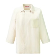 衿付きコックシャツ SS ベージュストライプ 680-32