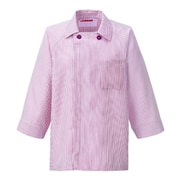 衿付きコックシャツ SS ワインストライプ 680-38