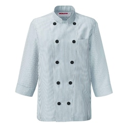 コックシャツ SS ブラックストライプ 681-35