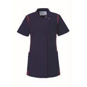 レディススクラブ（前開き） 5L ネイビー×ワイン 972-48
