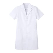 女子シングル半袖診察衣 M ホワイト KEX-5132