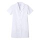 女子シングル半袖診察衣 L ホワイト KEX-5132