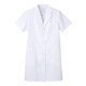 女子シングル半袖診察衣 EL ホワイト KEX-5132