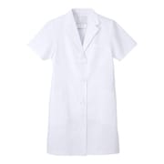 女子シングル半袖診察衣 EL ホワイト KEX-5132