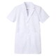 男子シングル半袖診察衣 S ホワイト KEX-5112
