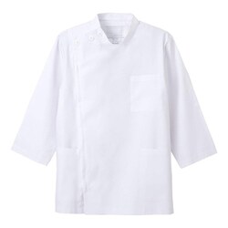 男子横掛8分袖 ホワイト Mサイズ KES-5165