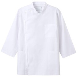 男子横掛8分袖 ホワイト LLサイズ KES-5165