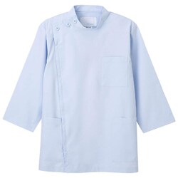 男子横掛8分袖 ブルー LLサイズ KES-5165