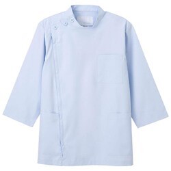 男子横掛8分袖 ブルー Lサイズ KES-5165