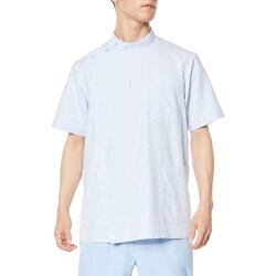 男子横掛半袖 ブルー LLサイズ KES-5167