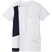 ジップアップスクラブ 4L グレー×ネイビー TB4503U-2