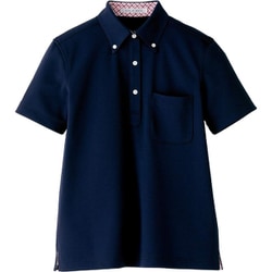 レディス吸水速乾ポロシャツ(チェック 3Lサイズ ネイビー FB4017L-8