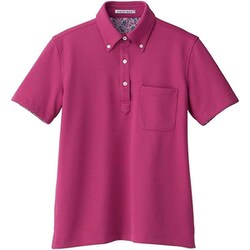 レディス吸水速乾ポロシャツ(花柄B) Sサイズ ピンク FB4019L-9