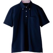 吸水速乾メンズポロシャツ(チェック) LLサイズ ネイビー FB5023M-8