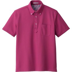 吸水速乾メンズポロシャツ（花柄B） 5L ピンク FB5025M-9