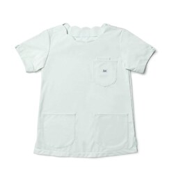 Leeレディススクラブ（スカラップ） 4L グリーン LMS43002-4