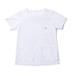 Leeレディススクラブ（スカラップ） XXL ホワイト LMS43002-15