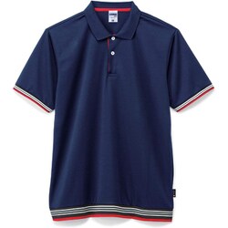 裾ラインリブドライポロシャツ（ポリジ ポンマックス） L ネイビー MS3122-8