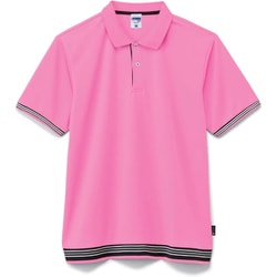 裾ラインリブドライポロシャツ（ポリジ ポンマックス） L ピンク MS3122-19