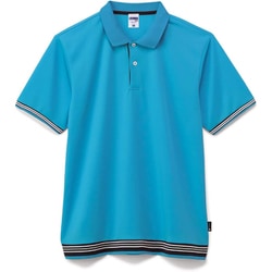 裾ラインリブドライポロシャツ（ポリジ ポンマックス） 4L ターコイズ MS3122-26