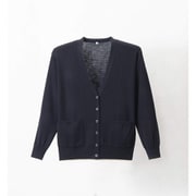 抗ピルポケット付カーディガン ブラック LLサイズ D-1011