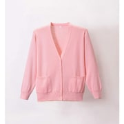 抗ピルポケット付カーディガン ピンク LLサイズ D-1011